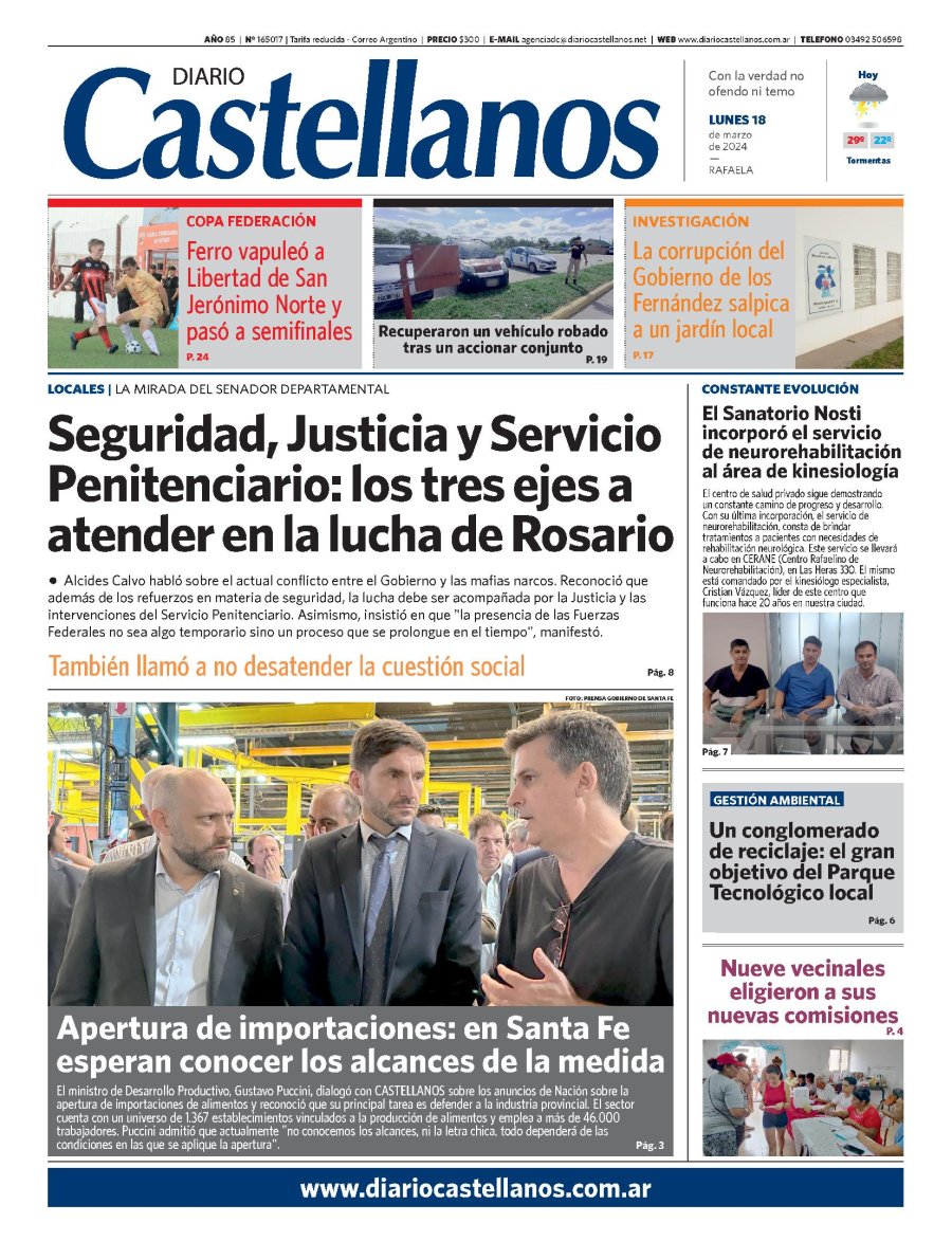 Tapa y diario Castellanos….Informate!!