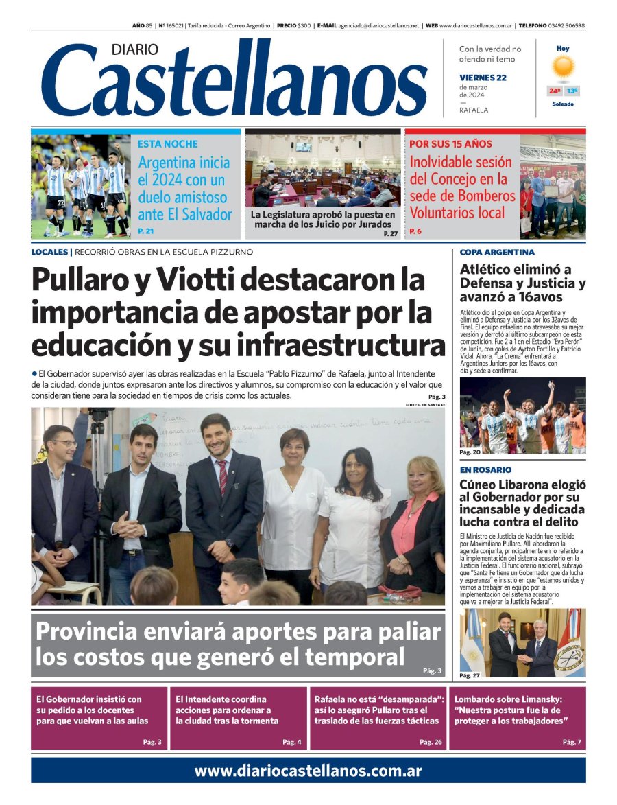 Tapa y diario Castellanos….Informate