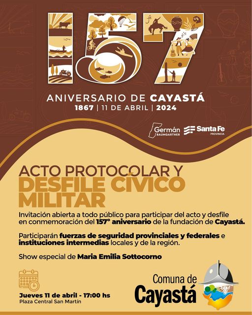 CAYASTA: 157º aniversario de la fundación de Cayastá