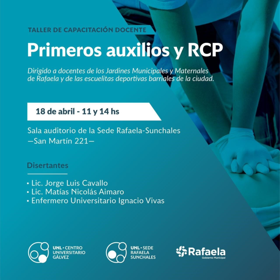 RCP y primeros auxilios: se realizará una jornada de capacitación en Rafaela