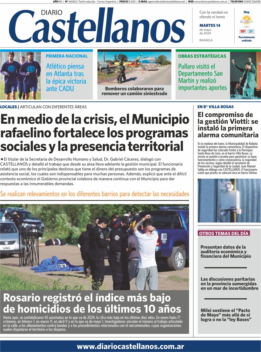 Tapa y diario Castellanos…Informate!!!!