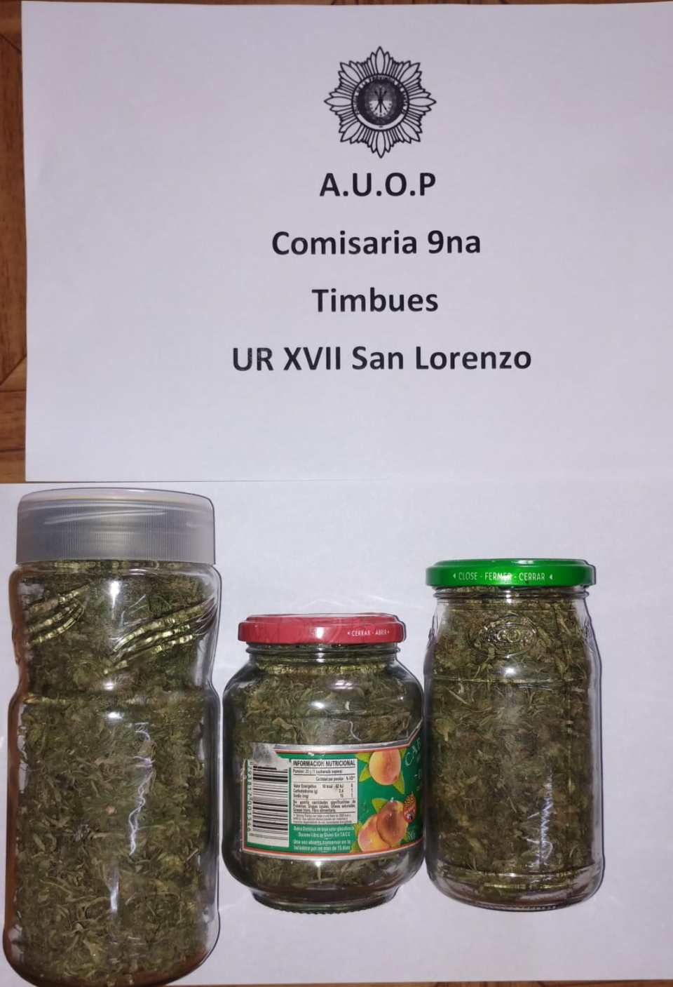 SECUESTRARON APARENTE ESTUPEFACIENTE LUEGO DE UN ALLANAMIENTO EN TIMBÚES