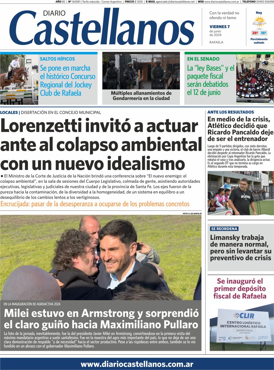 Tapa y diario Castellanos…Informate!!