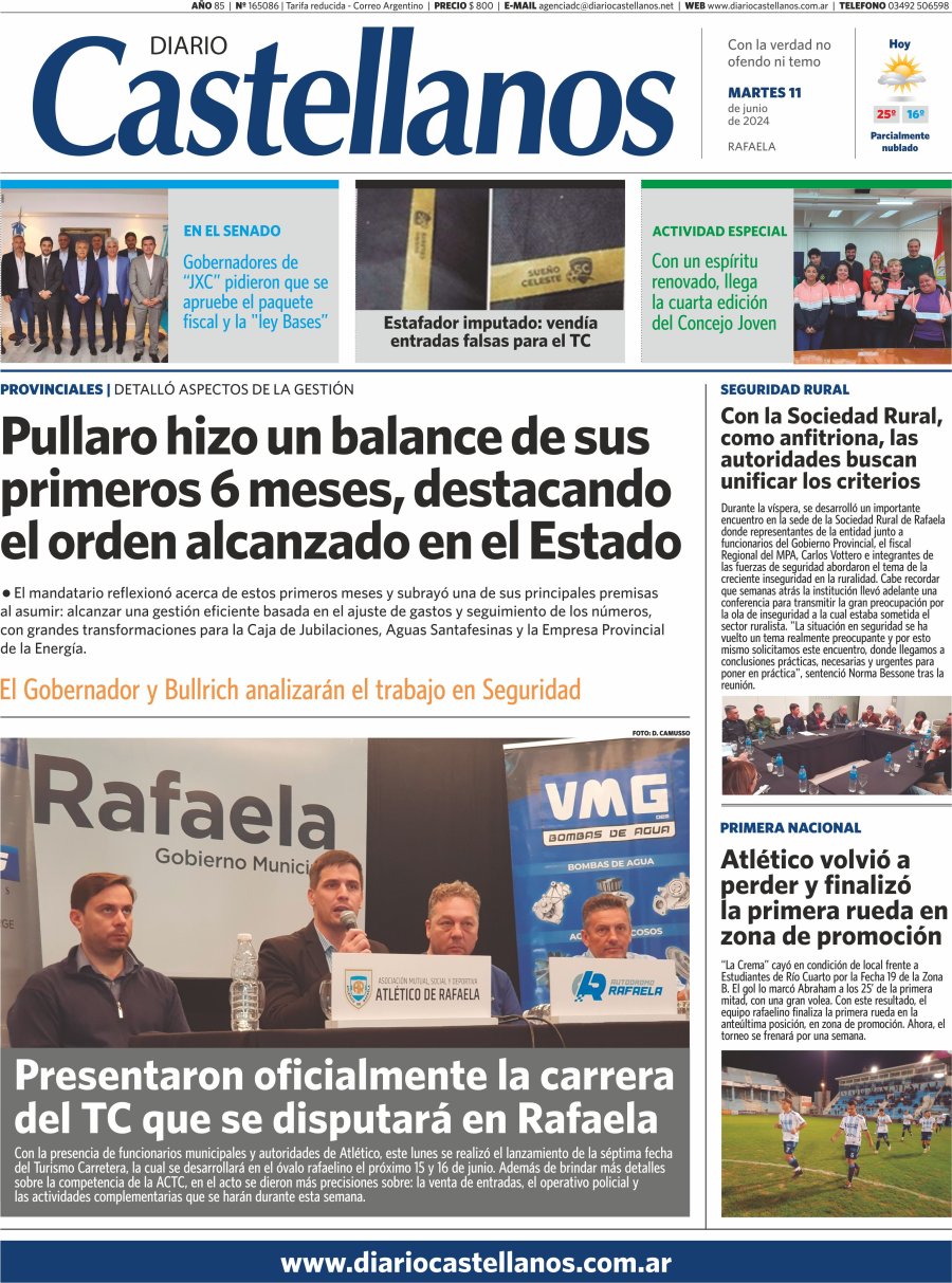 Tapa y diario Castellanos….Informate!