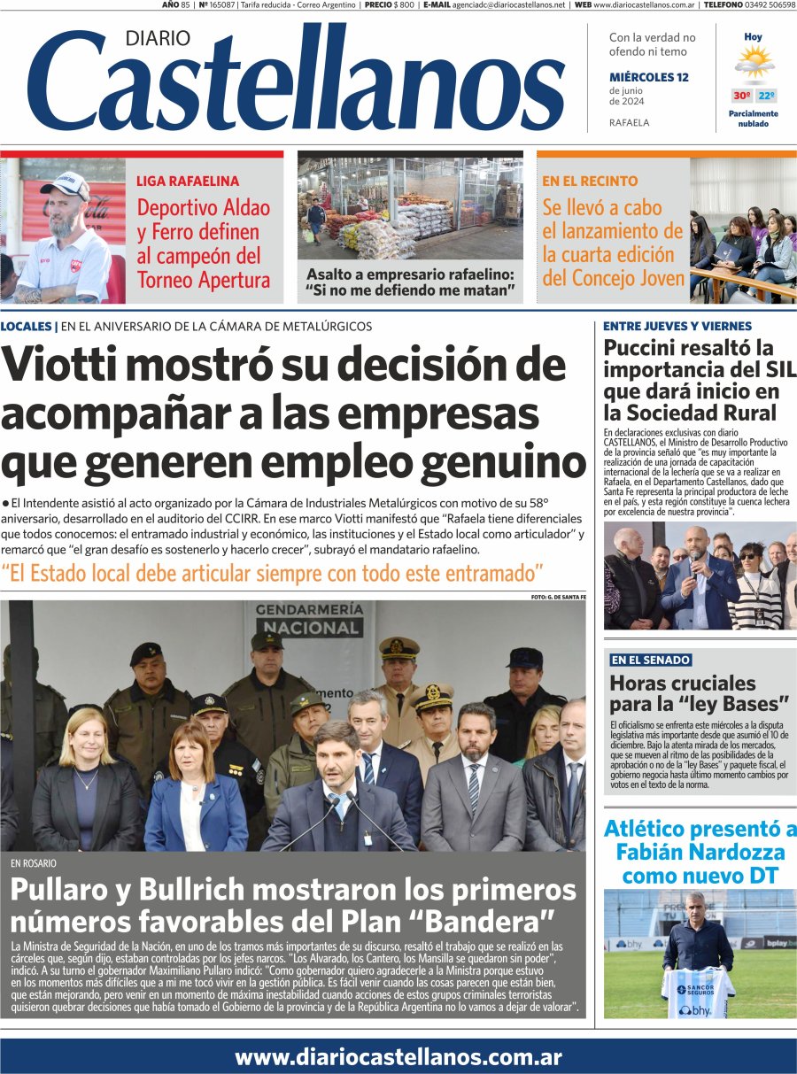 Tapa y diario Castellanos….Informate!