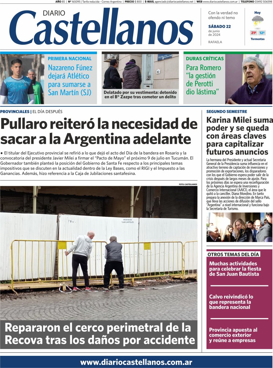 Tapa y diario Castellanos….Inofrmate!