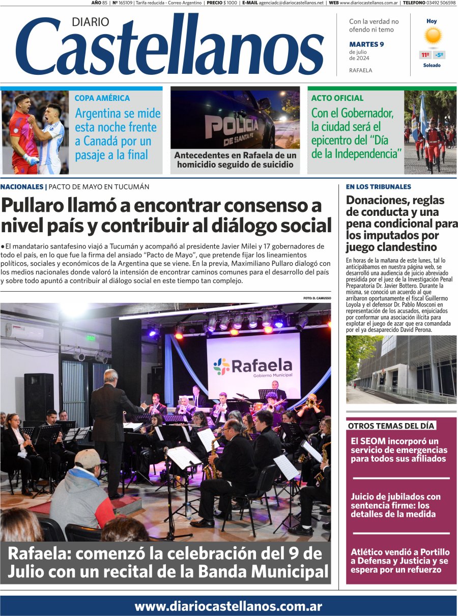 Tapa y diario Castellanos….Informate!!!