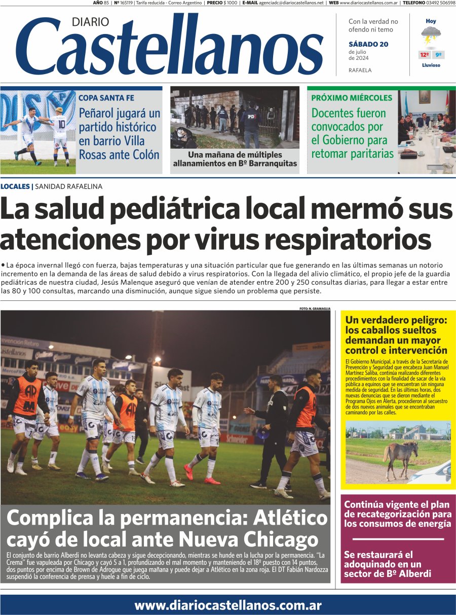 Tapa y diario Castellanos…Inofrmate!!