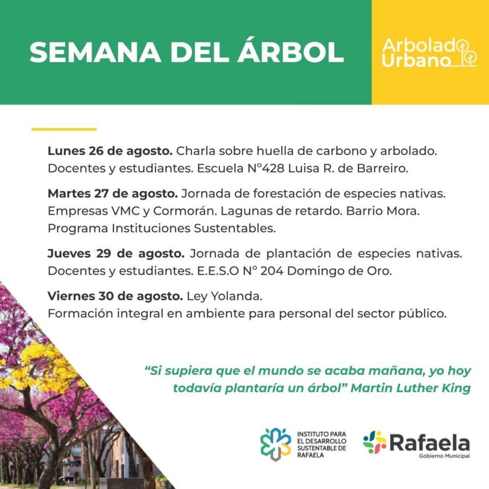 Rafaela celebra la Semana del Árbol