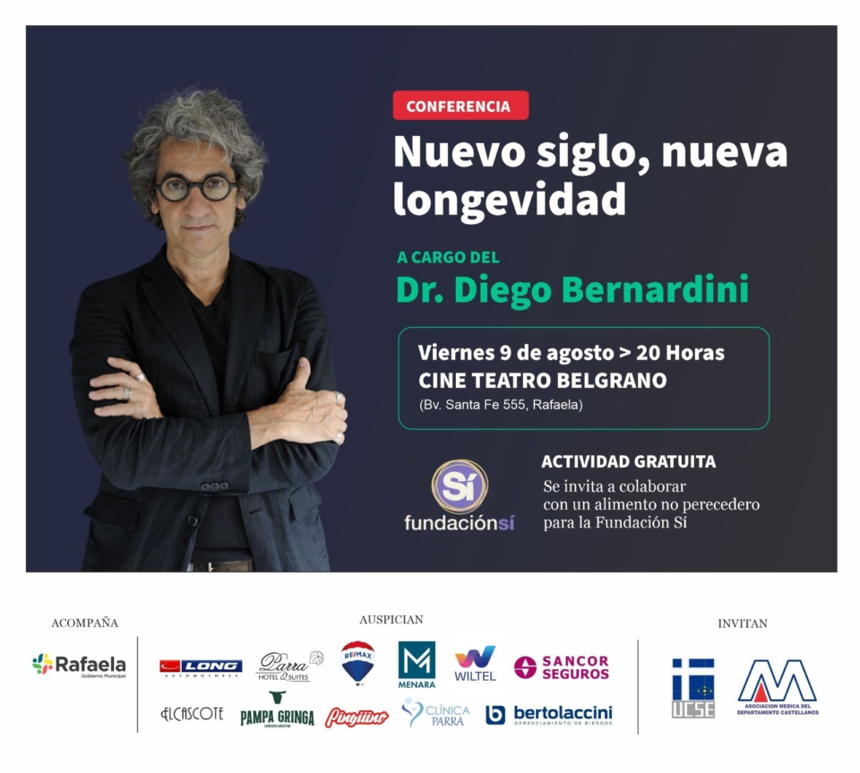 Una de las voces más influyentes sobre la nueva longevidad disertará en Rafaela