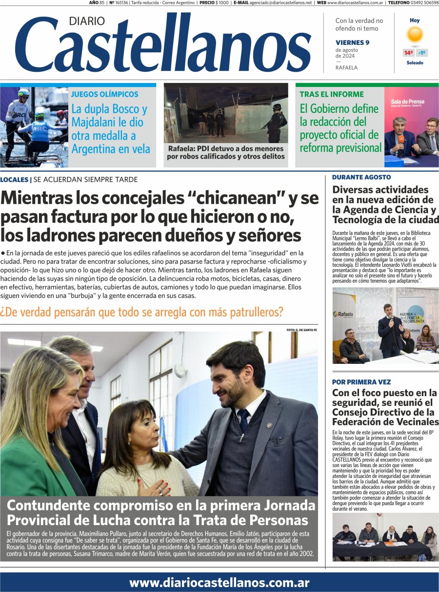 Tapa y diario Castellanos….Informate