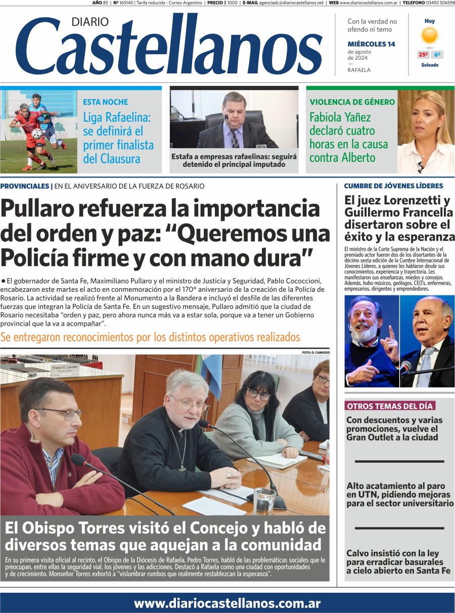 Tapa y diario Castellanos….Informate!!