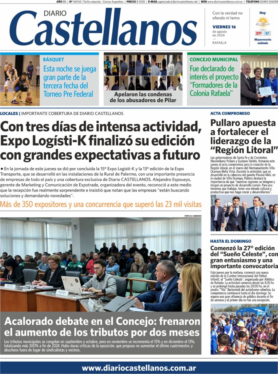 Tapa y diario Castellanos…Informate!!