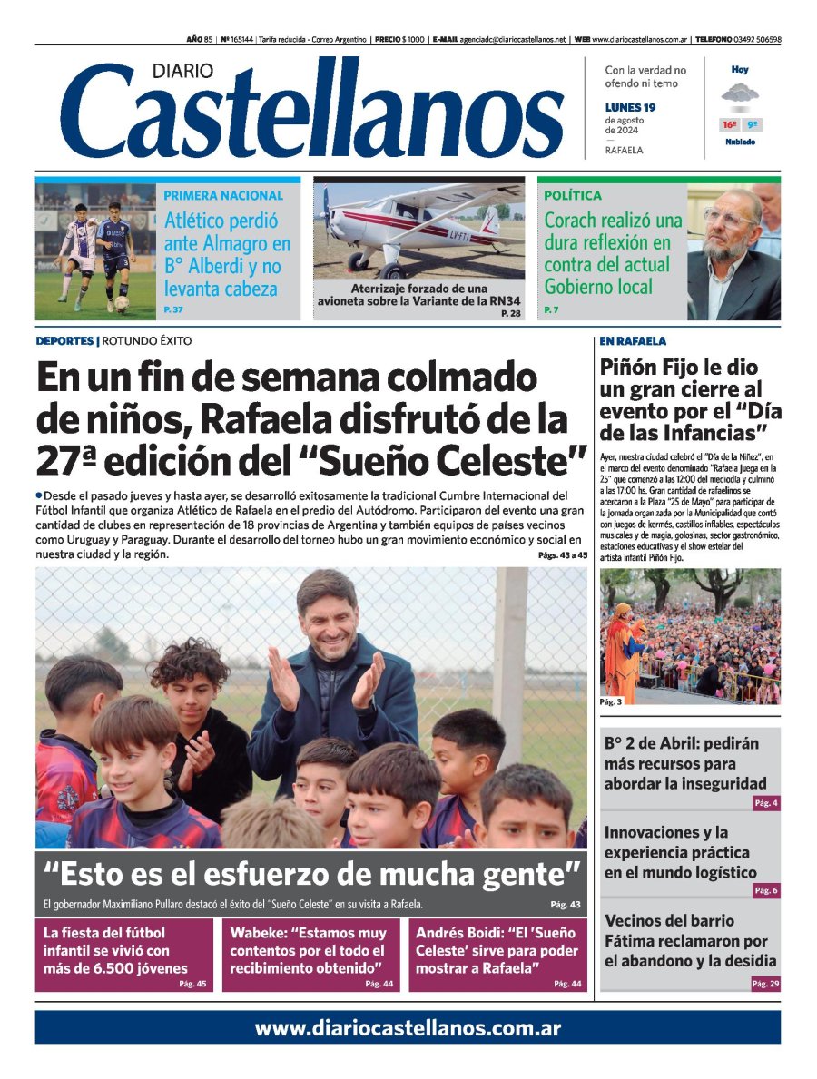 Tapa y diario Castellanos…Informate!!!