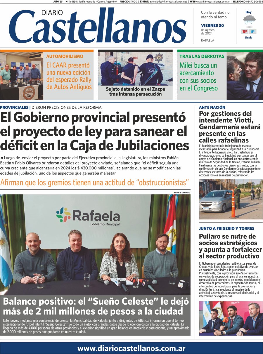Tapa y diario Castellanos…Informate!!