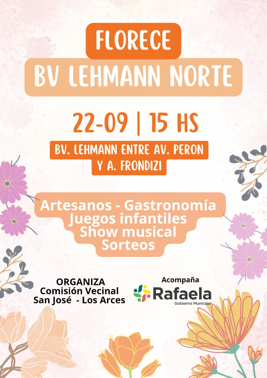 Llega la primera edición de “Florece Bulevar Lehmann Norte”