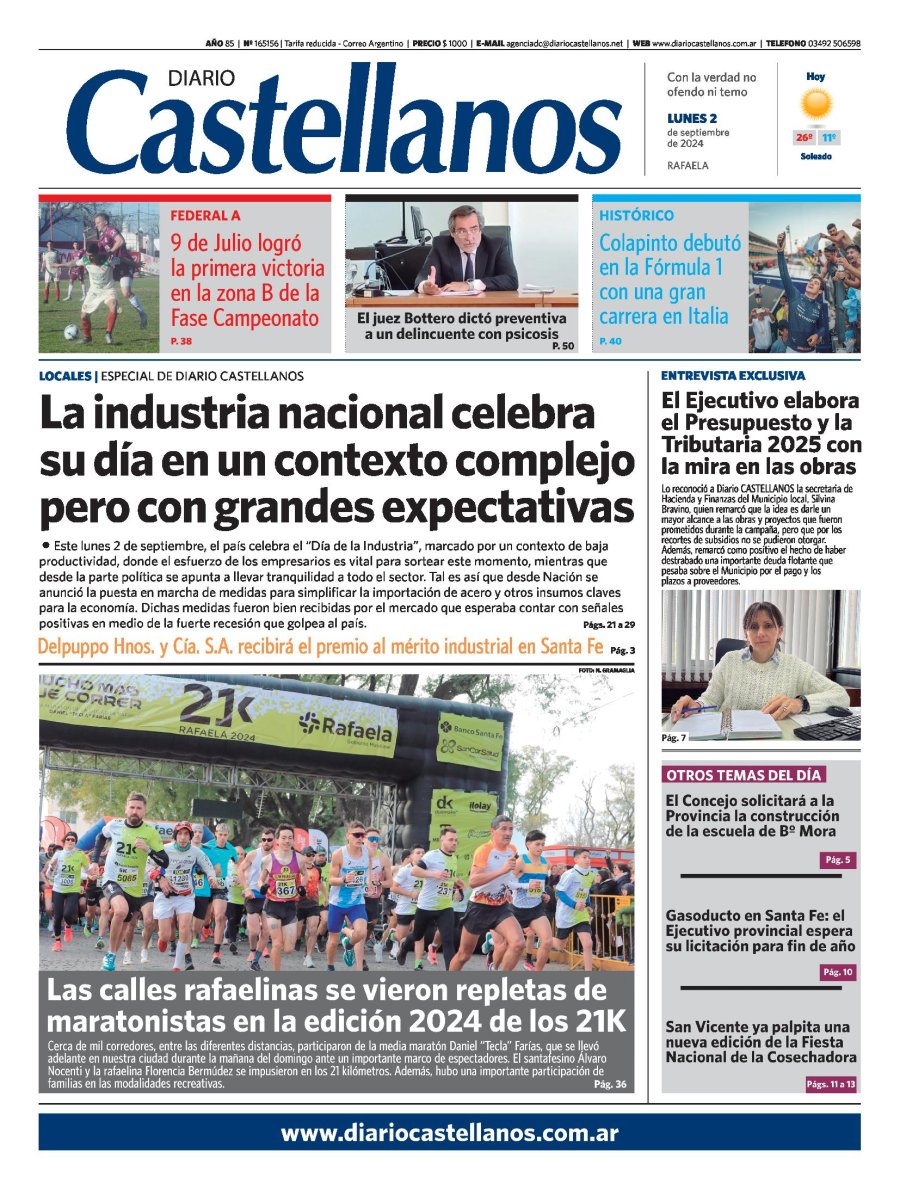 Tapa y diario Castellanos…Informate!!