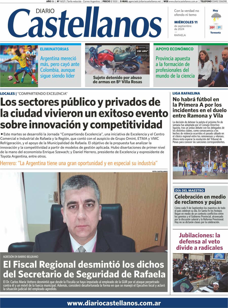 Tapa y diario Castellanos…Informate!!