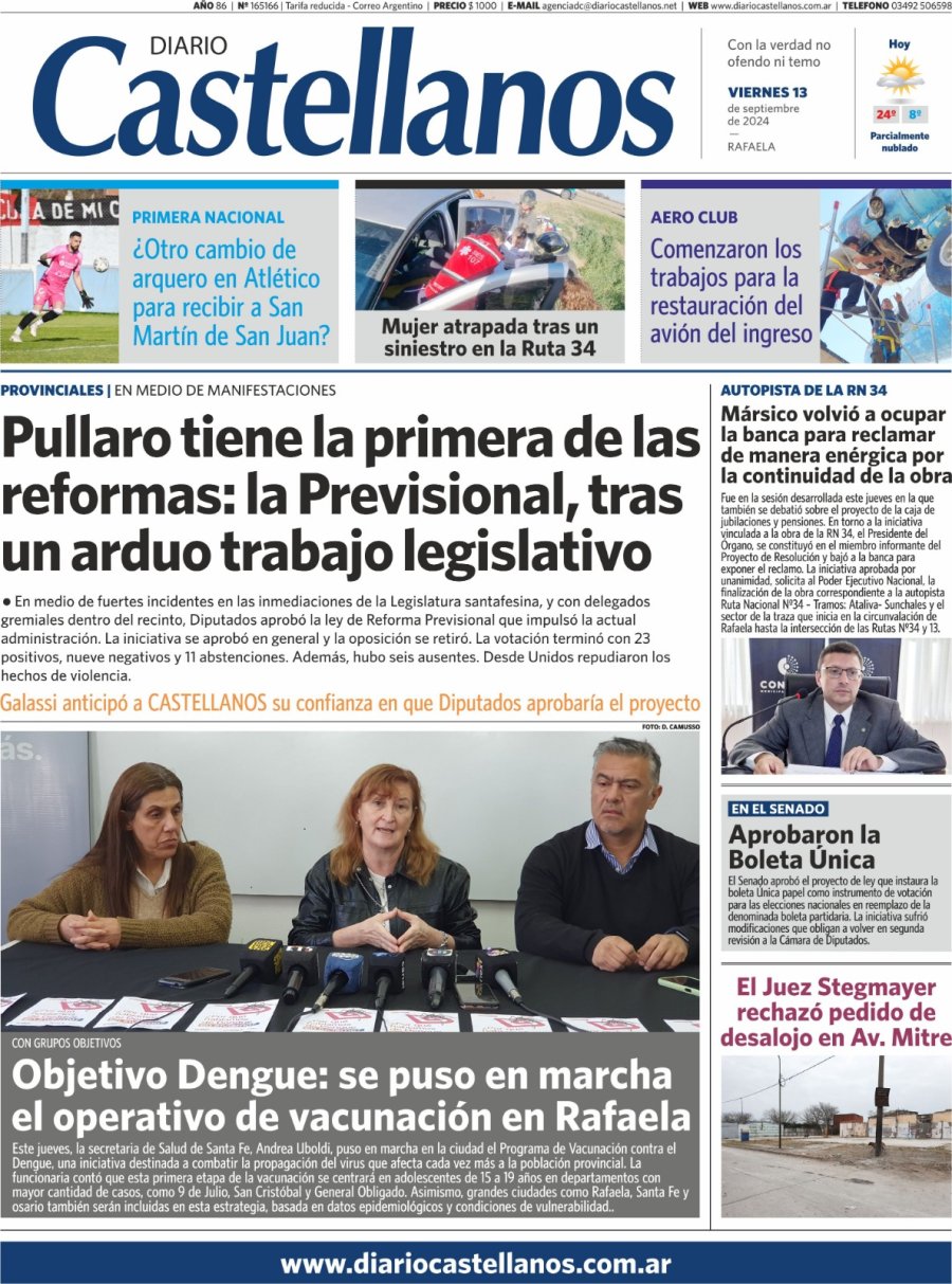 Tapa y diario Castellanos…Informate!!