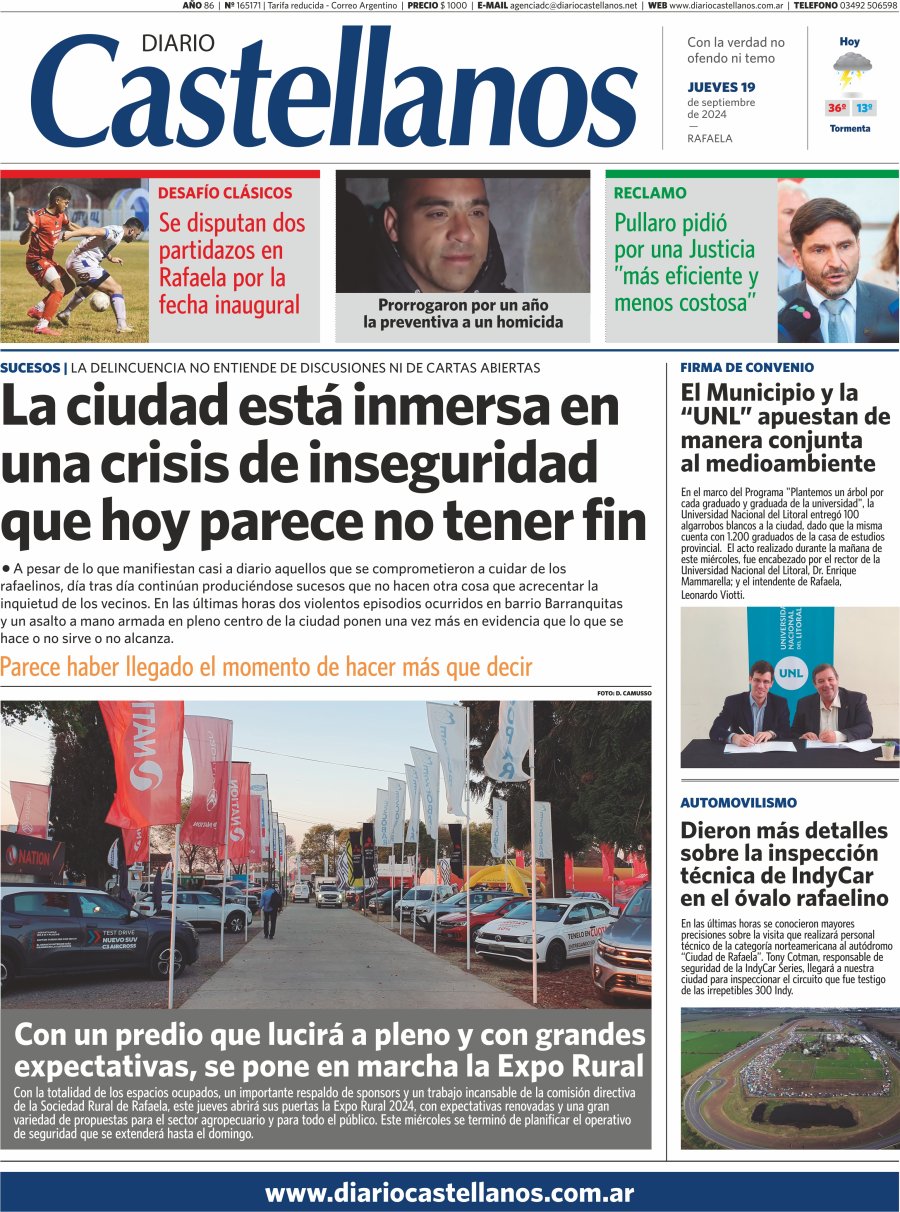 Tapa y diario Castellanos…Informate!!