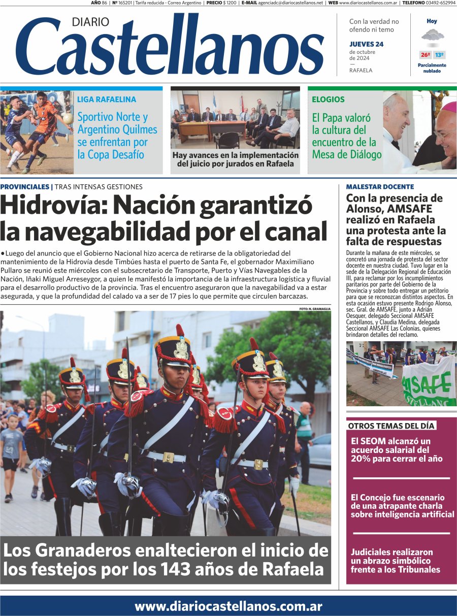 Tapa y diario Castellanos…Informate!!