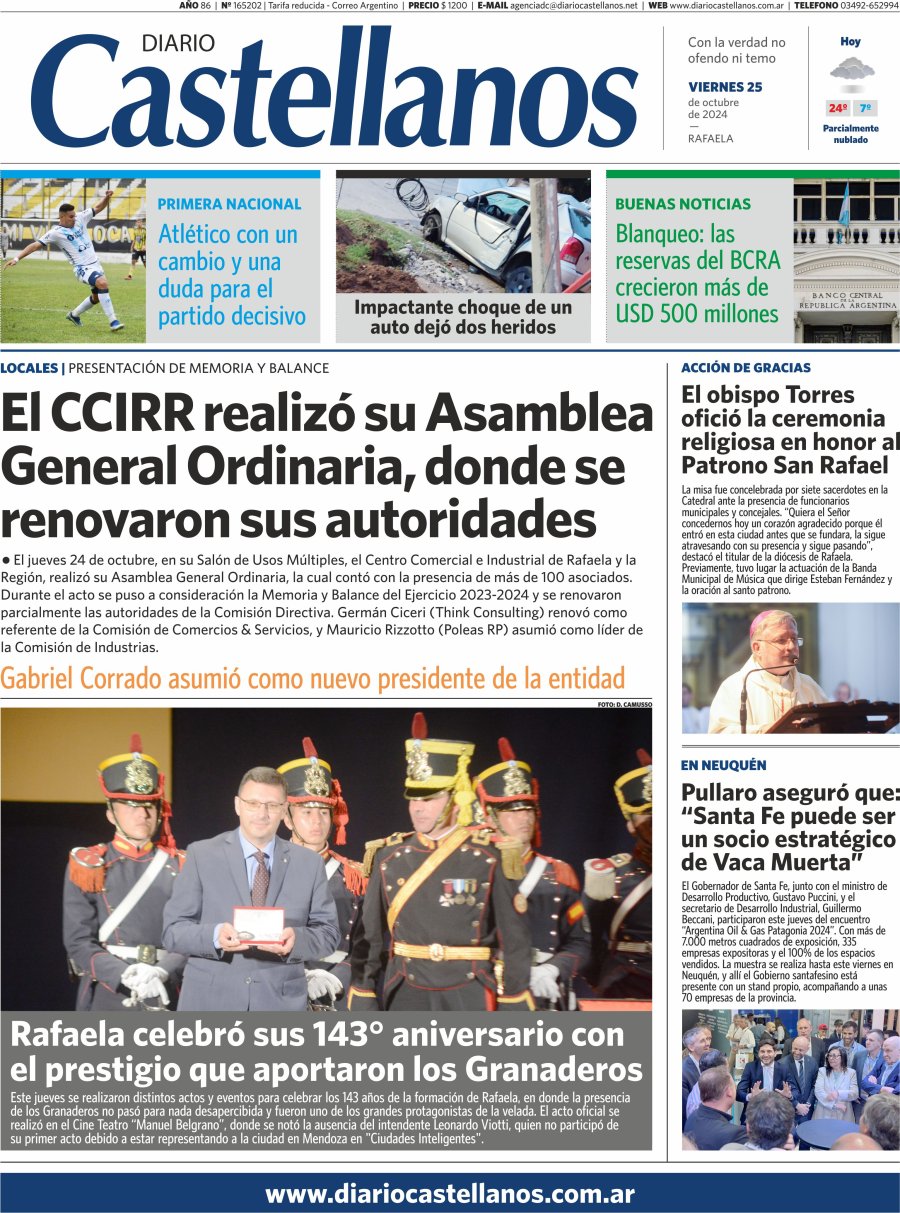 Tapa y diario Castellanos…Informate!!