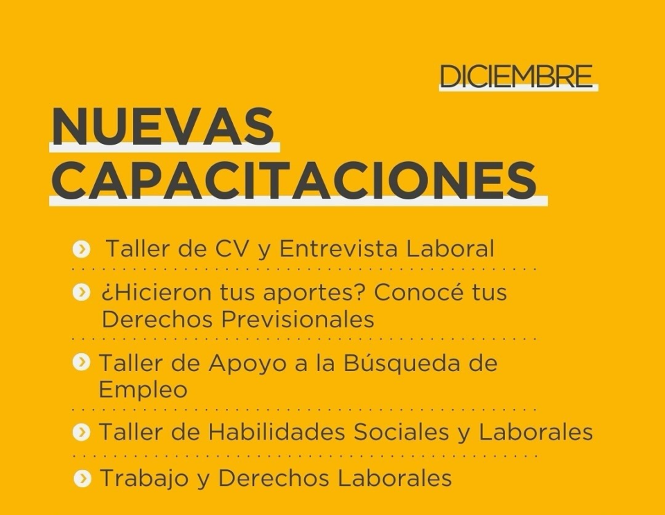 + Oportunidades: el municipio continúa con los talleres en los barrios