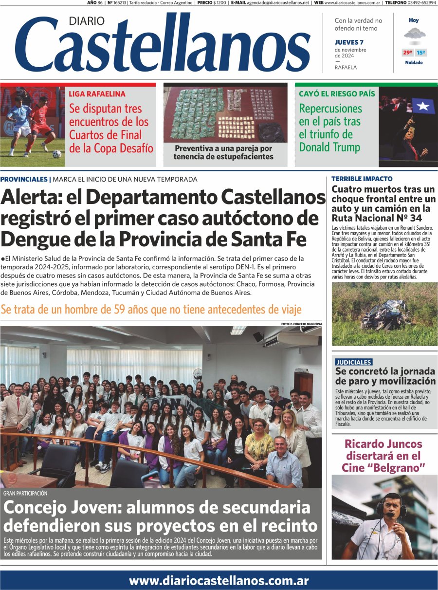 Tapa y diario Castellanos…Informate!!