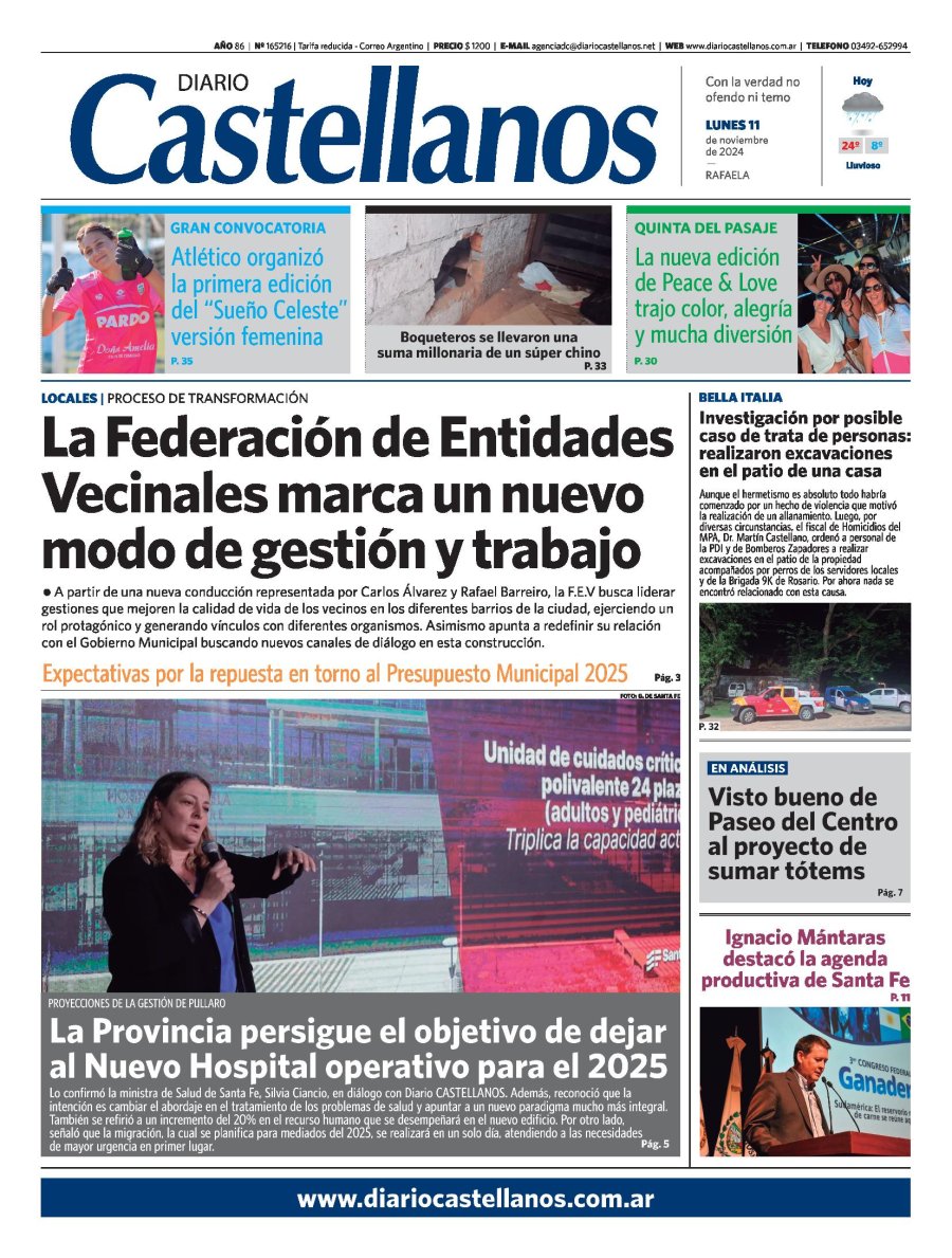 Tapa y diario Castellanos…Informate!!