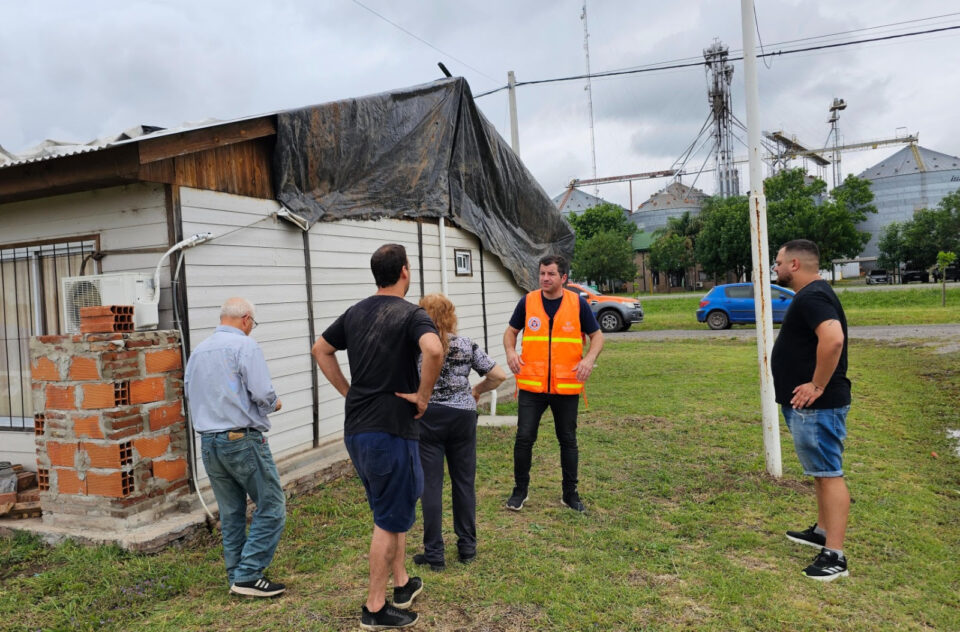 Provincia asiste a las localidades donde hubo daños generados por el temporal