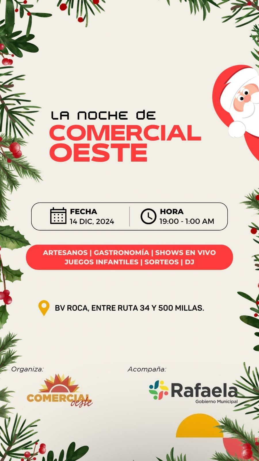 Llega una nueva edición de «La noche de Comercial Oeste»