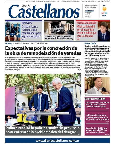 Tapa y diario Castellanos…Informate!!