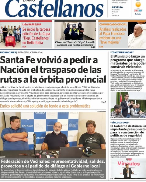 Tapa y diario Castellanos…Informate!!