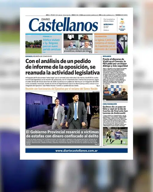 Tapa y diario Castellanos…Informate!!