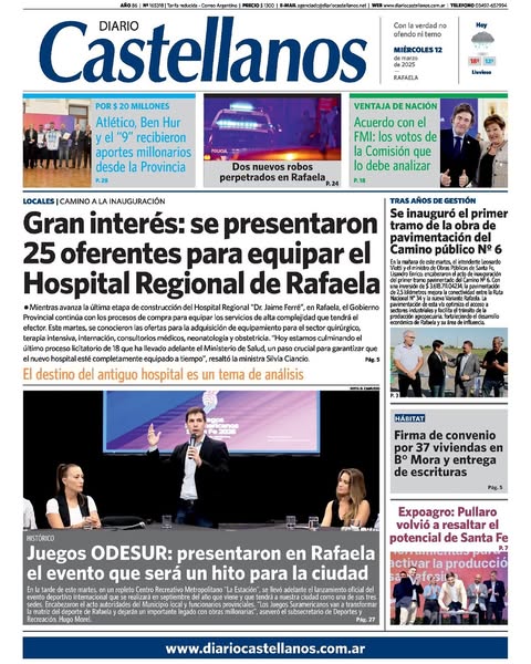 Tapa y diario Castellanos…Informate!!