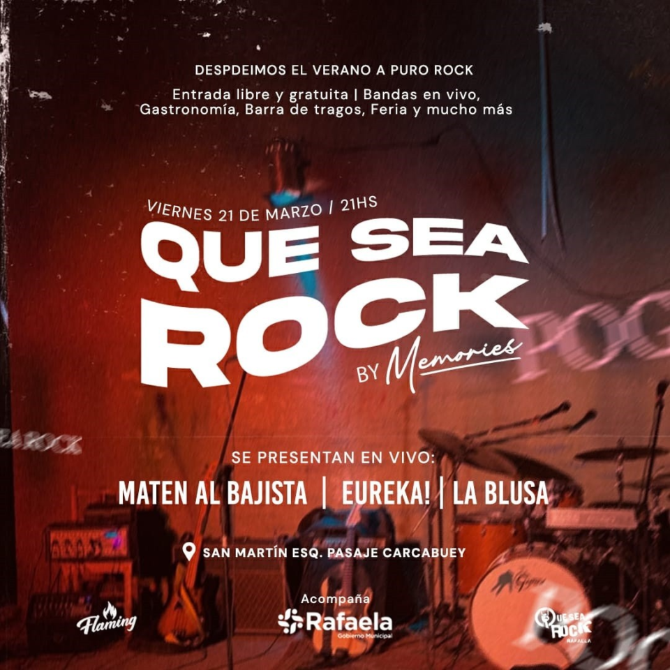 Rafaela despedirá el verano a puro rock