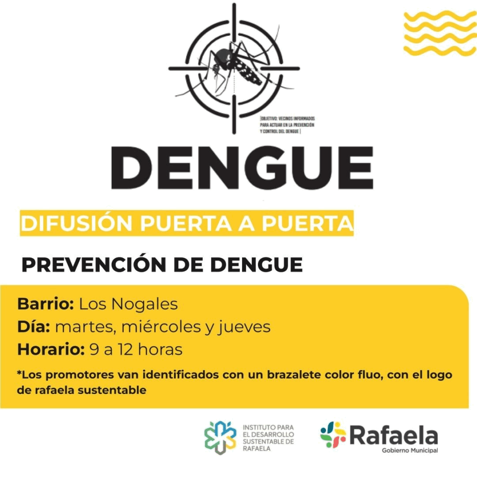 Campaña puerta a puerta en barrio Los Nogales para prevenir el dengue