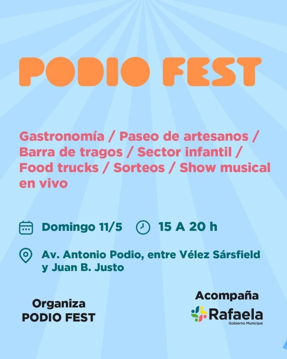 En mayo no te pierdas el “Podio Fest”