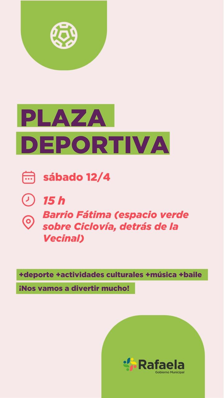 Llega una nueva edición de “Plaza Deportiva” al barrio Fátima