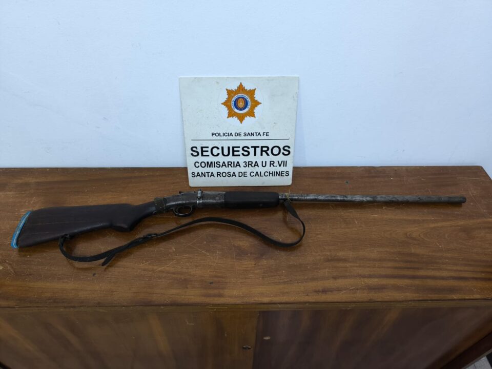 SANTA ROSA DE CALCHINES: APREHENDIERON A UN HOMBRE POR TENENCIA INDEBIDA DE ARMA DE FUEGO