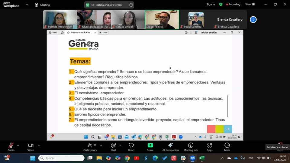 Comenzó “Rafaela Genera Escuela” con una clase introductoria al mundo emprendedor