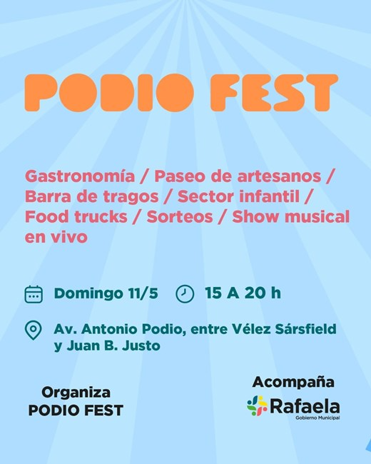 Llega Podio Fest, una jornada para disfrutar en familia y con amigos