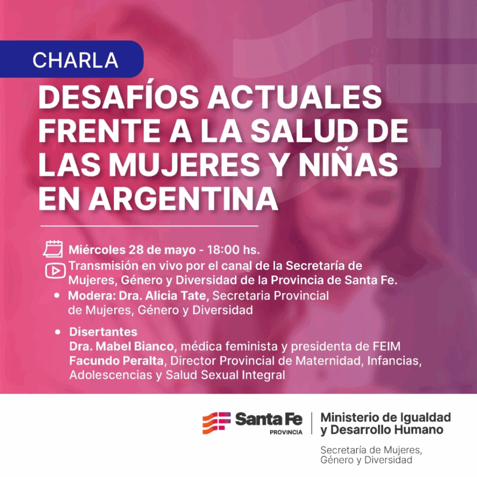 Se brindará una charla sobre «Desafíos actuales frente a la salud de las mujeres y niñas en Argentina»