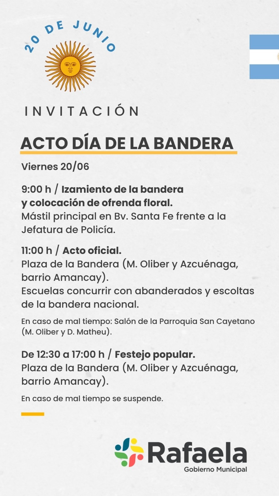 Acto oficial por el Día de la Bandera