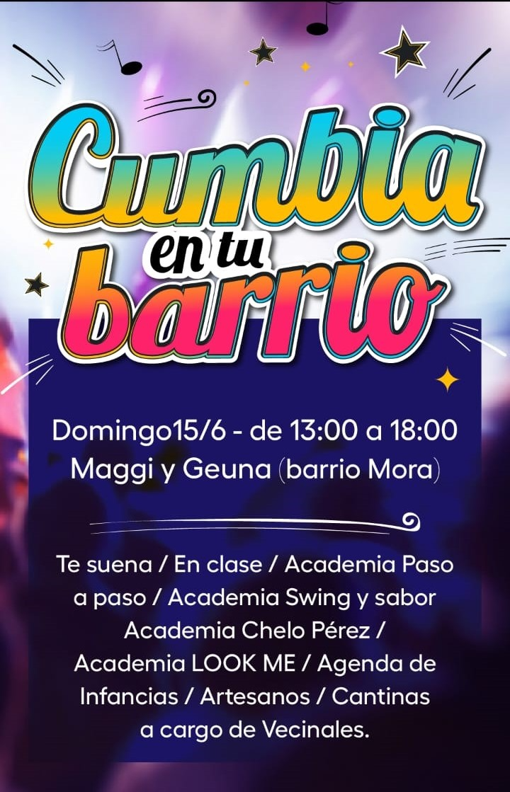 La música y la alegría llegan al barrio Mora con «Cumbia en tu barrio»