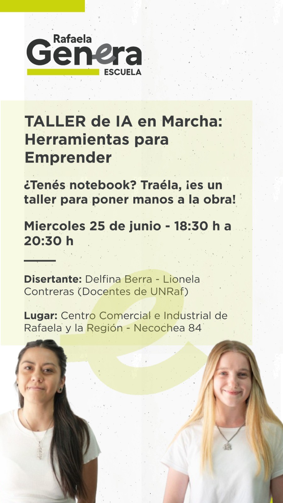 Últimos cupos para el Taller “IA en Marcha”: herramientas prácticas para emprender
