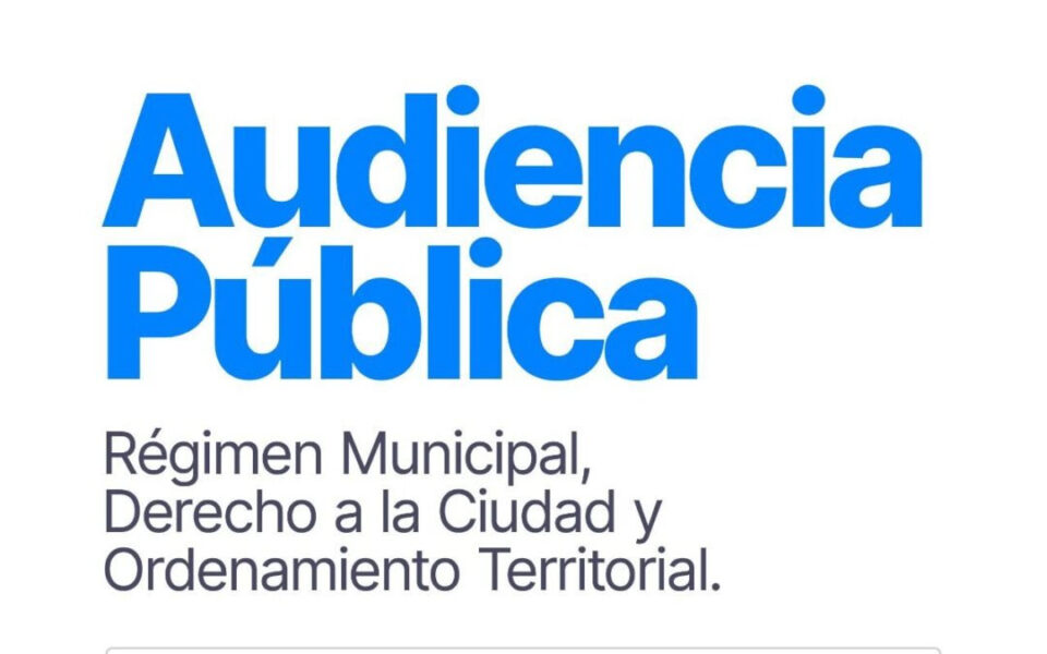 Ya está disponible el enlace de inscripción para la audiencia pública sobre los regímenes municipales