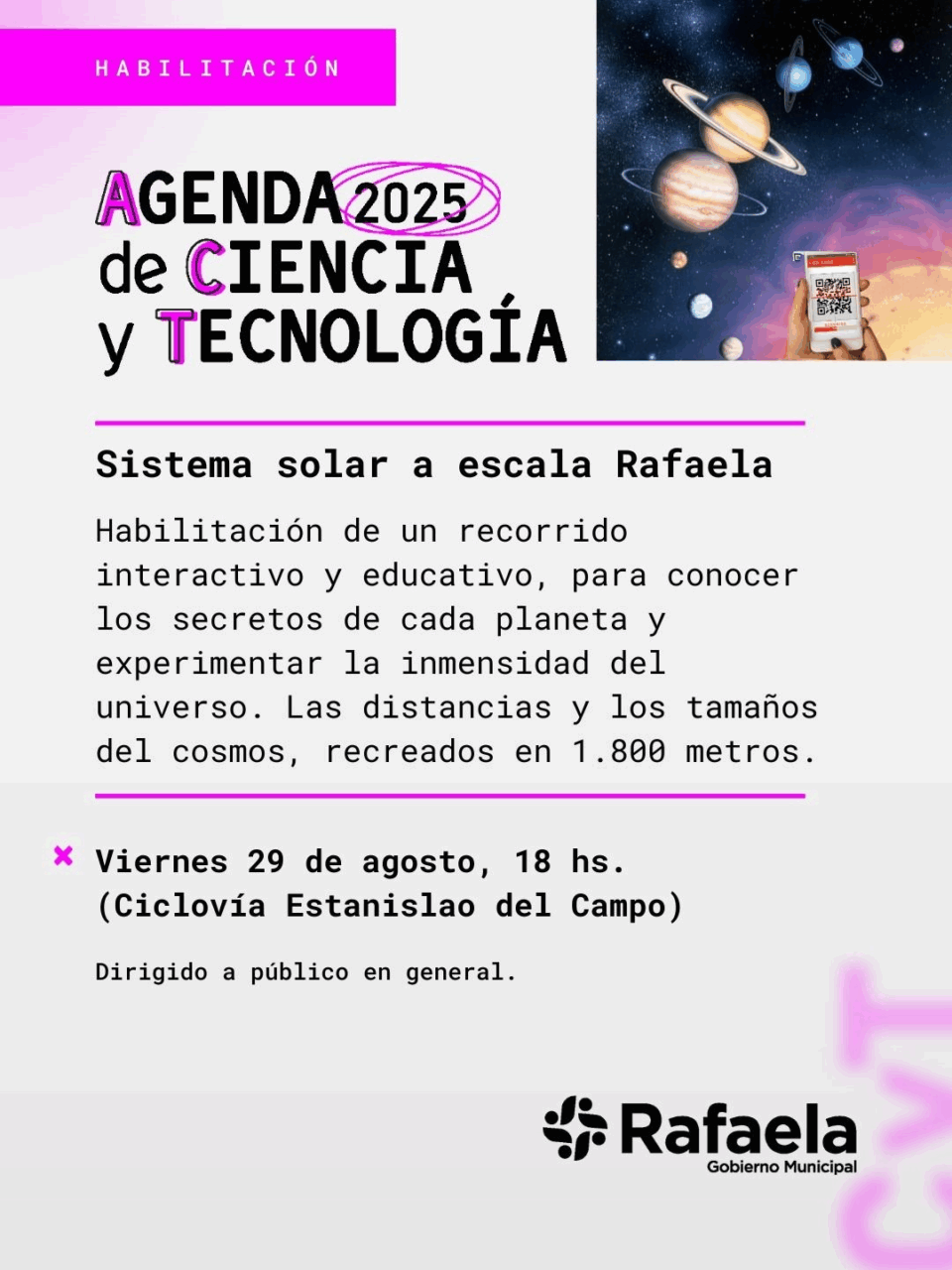Habilitación del sistema solar a escala en Rafaela