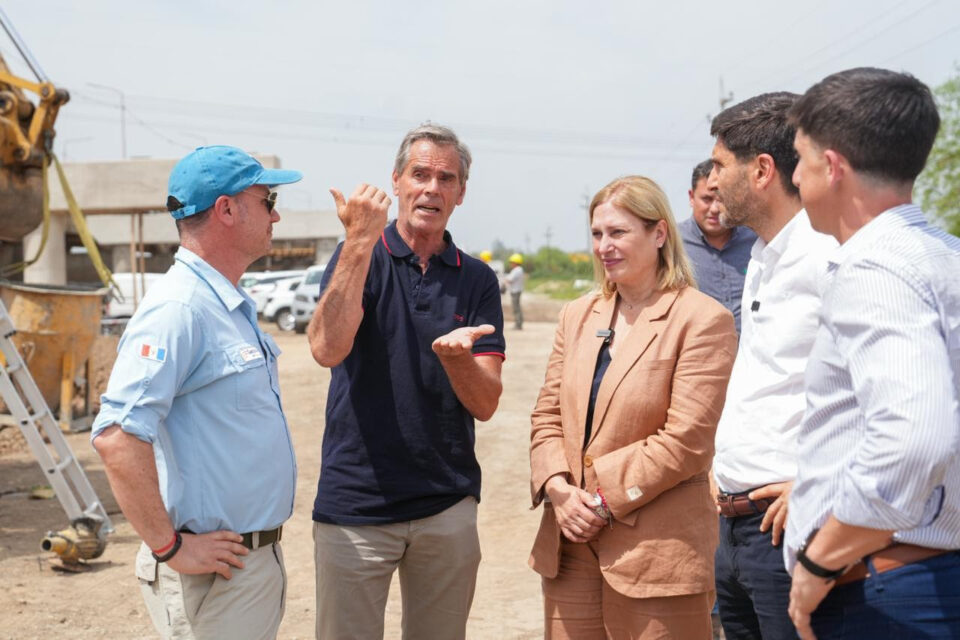 Pullaro y Scaglia supervisaron la construcción del Nuevo Puente Santa Fe-Santo Tomé