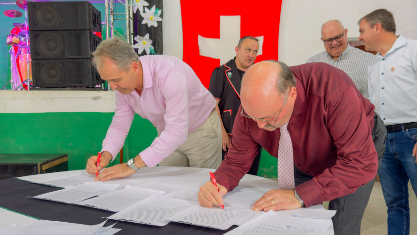 Cayastá reafirmó su hermanamiento con la comunidad suiza de Trubschachen